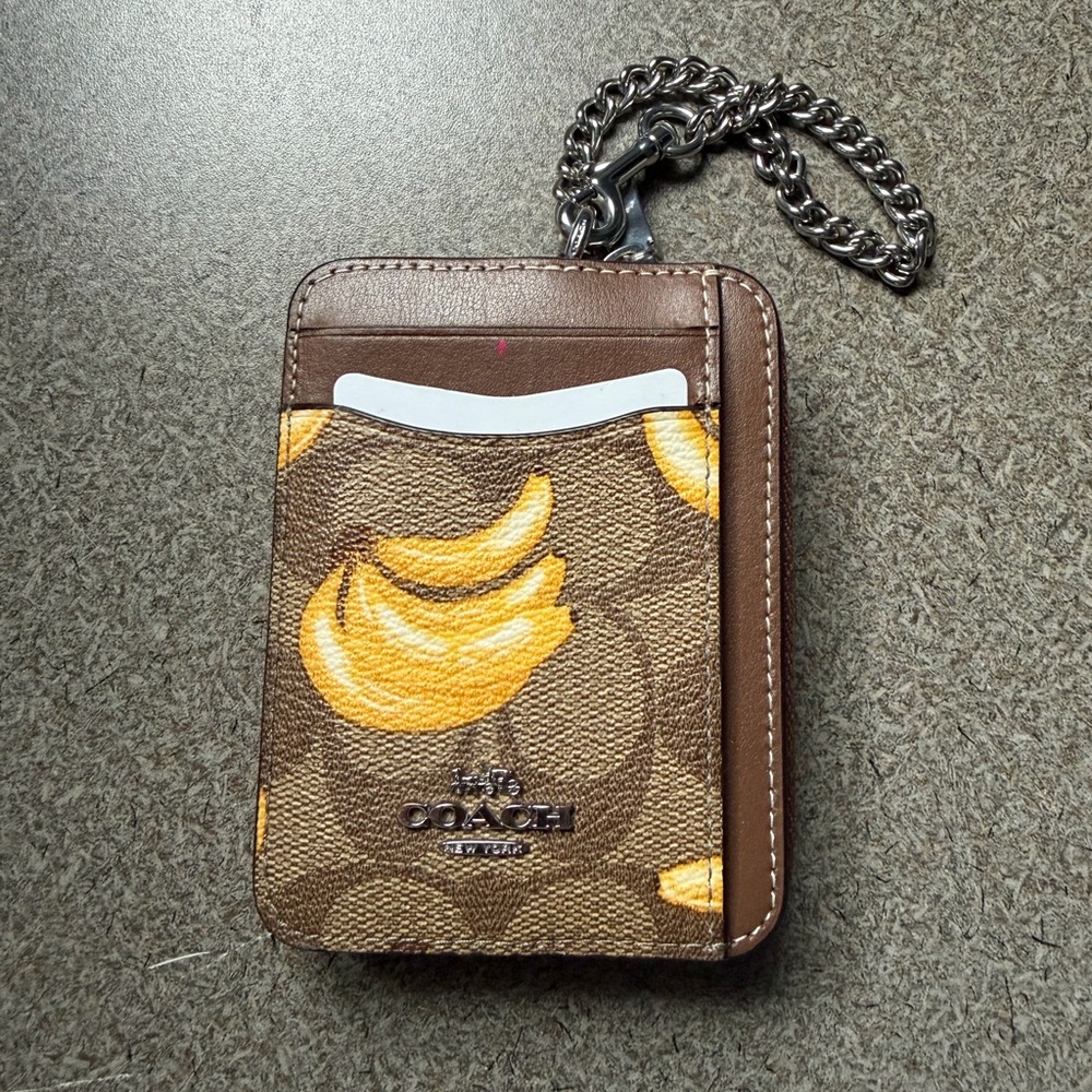 Coach banana print wallet